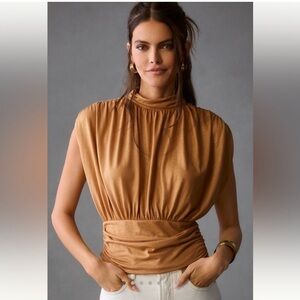 Anthropologie Elegant Tan Women's Top